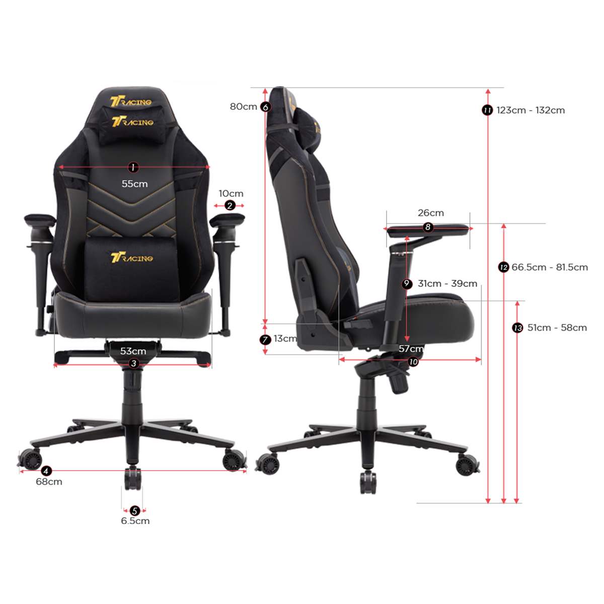 TTRacing Maxx Air Threads Fabric Gaming Chair - Darth Vader Edition